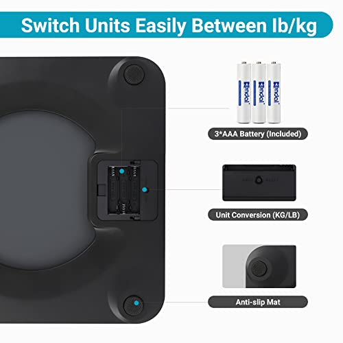 Living Enrichment Bluetooth Body Fat Scale - 396 lbs Black