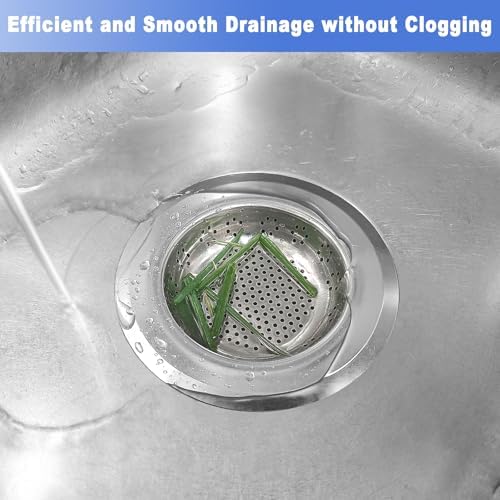 LMOMSS Kitchen Drain Strainer 2 Pack Stainless Steel 1
