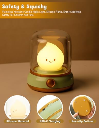 WANIDEA Cute Chibi Flame Lamp Retro Night Light 1