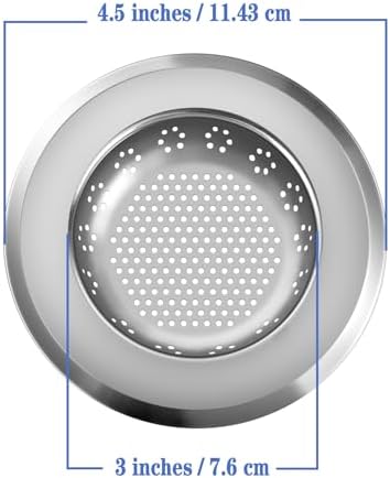 LMOMSS Kitchen Drain Strainer 2 Pack Stainless Steel 1