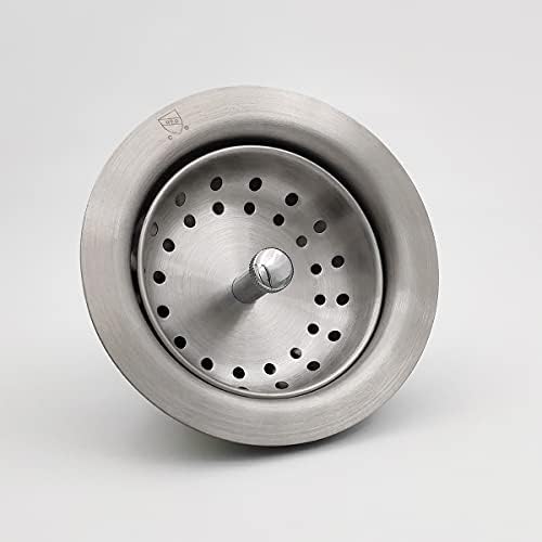 EADOT 35 Inch Nickel Sink Drain with Strainer Basket Stopper