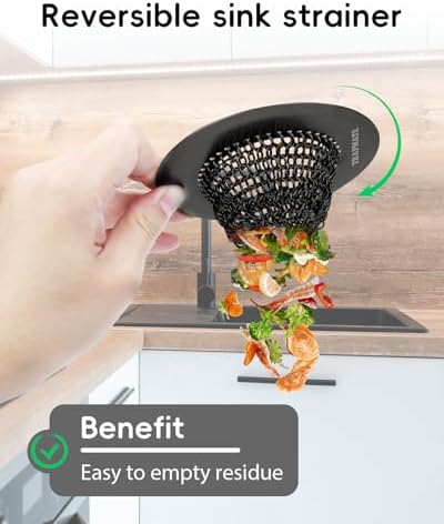 TRAPMATE Kitchen Sink Strainer with Reversible Design