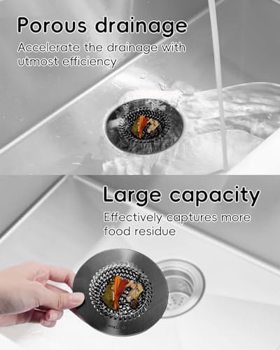 Wokdada Black 304 Stainless Steel Sink Strainer