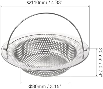 Uxcell Stainless Steel Sink Strainer with Handle 1