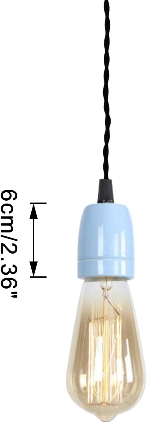 KAYYELAMP 3-Lights H Track Pendant Light Fixture Blue Ceramic E26 Base