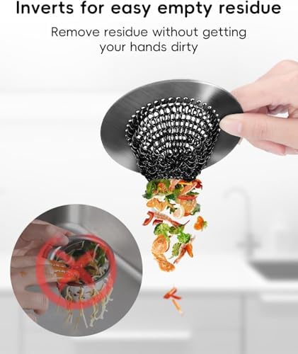 Wokdada Black 304 Stainless Steel Sink Strainer