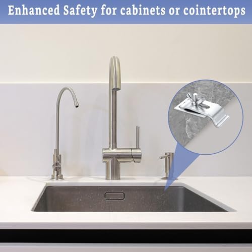 LANIAKEA 30PCS Sink Clips Kit - Silver Undermount Sink Mounting Clips