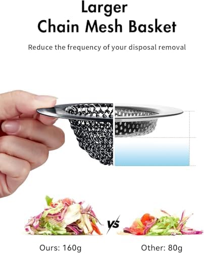 Wokdada Black 304 Stainless Steel Sink Strainer