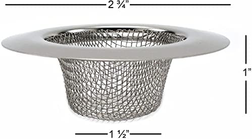 4pcs Stainless Steel Bathroom Sink Mesh Strainer Pack of 4