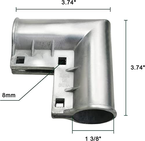 Quantfire Aluminum Chain Link Gate Corner 12-Pack