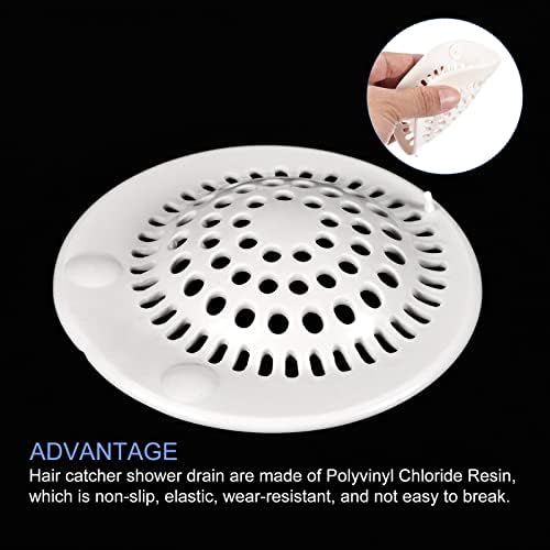 METALLIXITY Shower Drain Hair Catcher 24 x 063 White 1