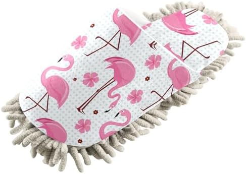 Sinestour Flamingos Mop Slippers for Floor Cleaning