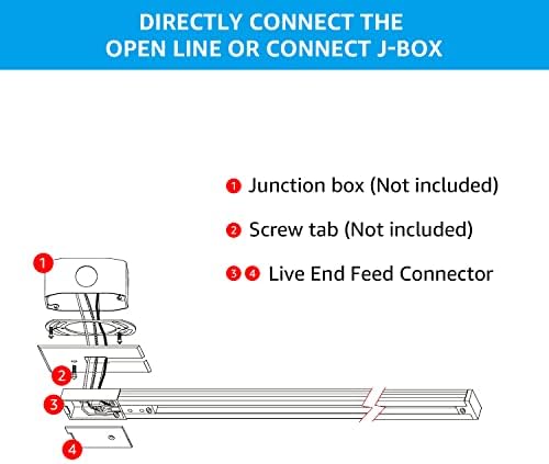 LEONLITE H Track Live End Feed Connector Black