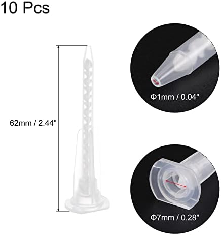 Uxcell 10 Pcs Epoxy Tubes with Static Mixer and 244-inch Nozzle
