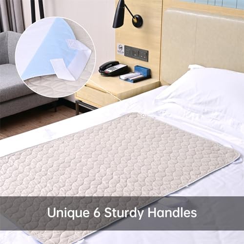 JUSSYOS Reusable Bed Pad with Handles 2 Pack for Incontinence