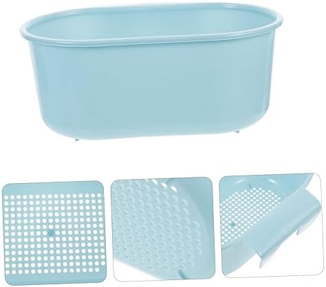 LIFKICH 2Pcs Sturdy Kitchen Sink Drain Basket with Food Strainer and Colander