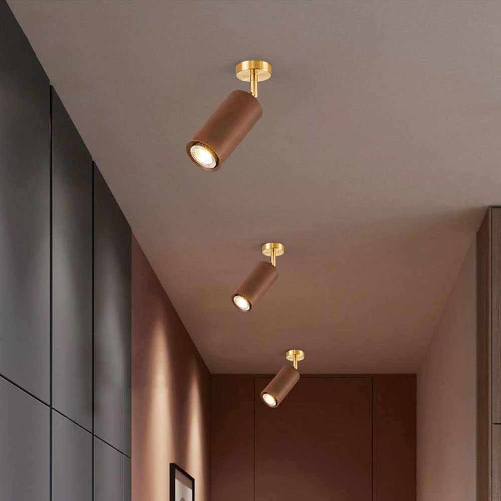 Modern Adjustable Wood Wall Lamp with 360 Rotation