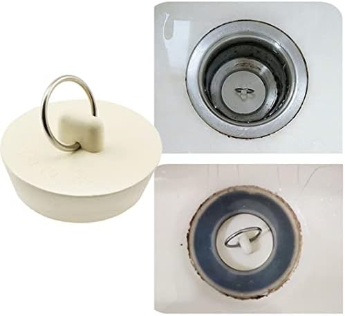 ZYAMY 4pcs White Drain Stopper with Hanging Ring 1