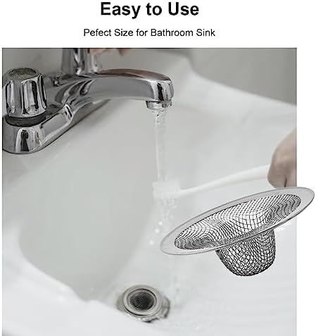 6-Pack Bathroom Sink Drain Strainer - Hair Catcher Prevents Clogs
