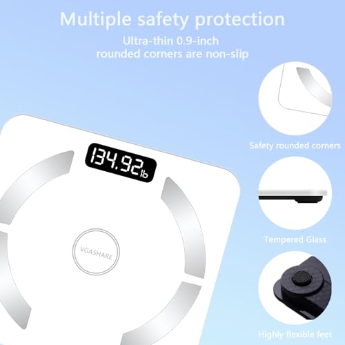VGASHARE Weight Scale with LED Display and 400 lb Capacity