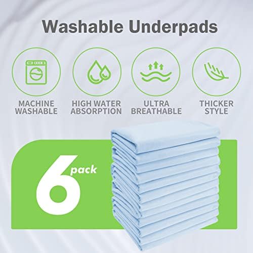 Green Life Universe Reusable Incontinence Bed Pad 30x34 6 Pack