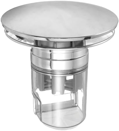 Uxcell Pull-Up Sink Stopper with Seal Ring Silver 1