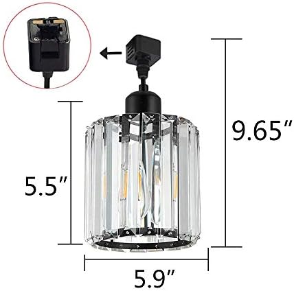 Kiven 3-Lights J-Series Track Pendant Dimmable Industrial Crystal Lights