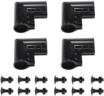 Dailydanny Chain Link Fence Gate Corner 4 Pack Black 1