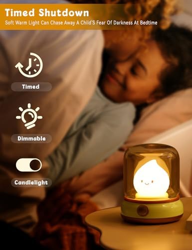 WANIDEA Cute Chibi Flame Lamp Retro Night Light 1