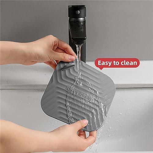 MAOYONG Square Silicone Drain Cover 59 Inch 2PCS Grey