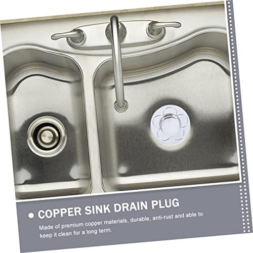 LIFKICH Copper Sink Drain Plug Anti-Leakage Hair Trap Stopper