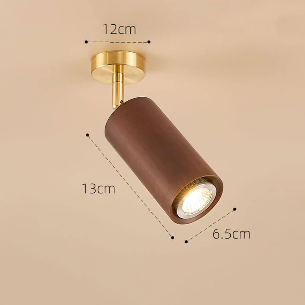 Modern Adjustable Wood Wall Lamp with 360 Rotation
