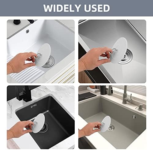 Hibbent 2 Pack Suction Sink Stopper Set