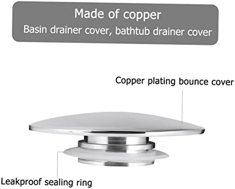 Silver Zinc Alloy Sewer Drain Cover for Sink Bathtub and Laundry