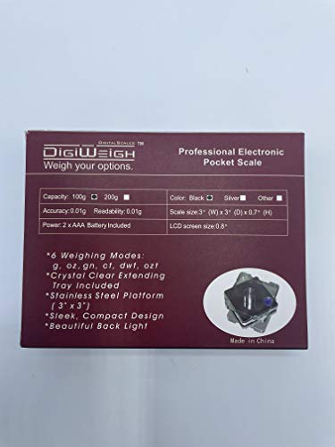 DigiWeigh Digital Pocket Scale for Accurate Weight Measurement