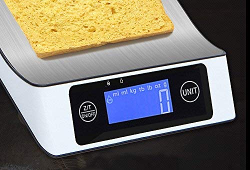 WPYST Kitchen Digital Food Scale Silver Stainless Steel