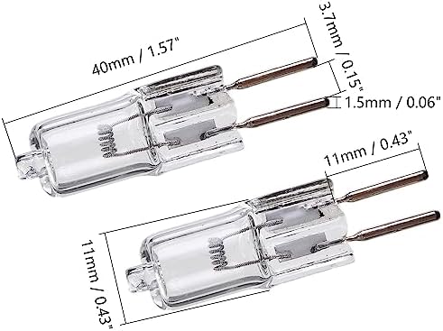 Othmro 2Pcs 50W 24V Halogen Bulbs G53 Warm White 1