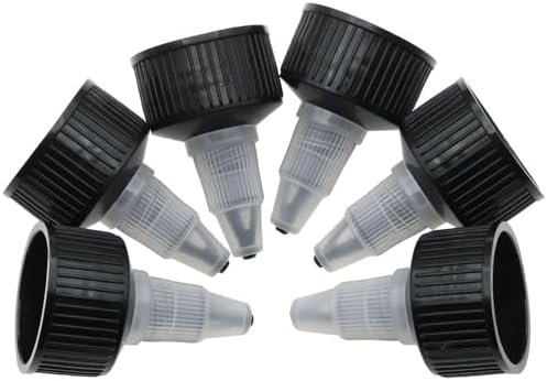 50 PCS Black Twist Bottle Caps for 20410 Threaded Containers