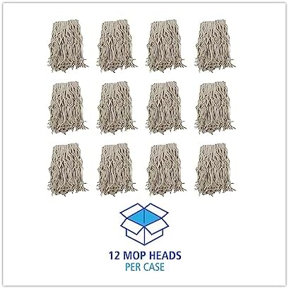 Boardwalk 4-Ply 16 Cotton Cut-End Mop Head - White 12Carton