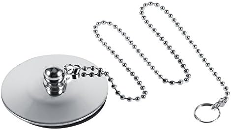 Asixx Chrome Drain Stopper with Chain for Sink and Bathtub