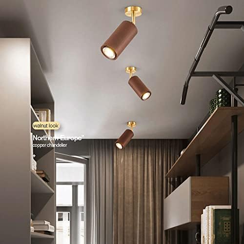 Modern Adjustable Wood Wall Lamp with 360 Rotation