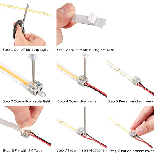 MSDUSA 5 Pack LED Strip Solderless Connectors