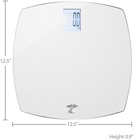 Precision Digital Glass Bathroom Scale 400 lb Capacity
