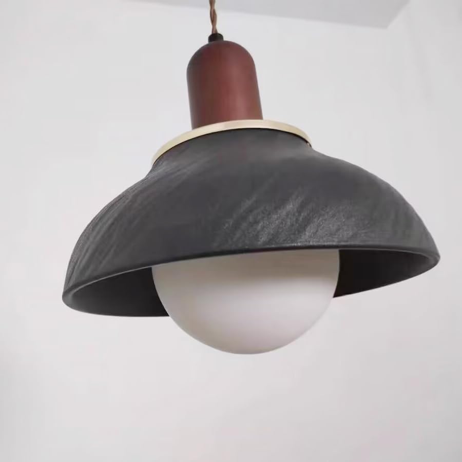 Kiven L Style 2-Wire Track Pendant Light with Black Ceramic Shade