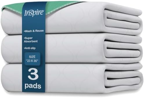 Inspire Reusable Incontinence Bed Pads 3 Pack