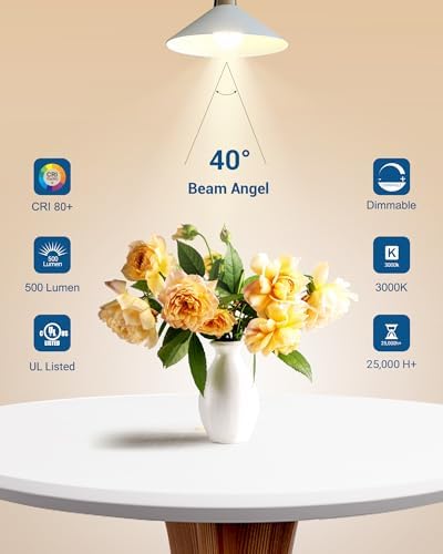 DEWENWILS 10-Pack Dimmable GU10 LED Bulbs 3000K Warm White 1