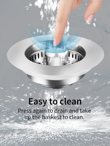 Upgraded 3 in 1 Kitchen Sink Drain Strainer