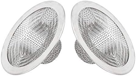 GXONE Drain Hair Catcher Mesh Metal Sink Strainer Set of 2
