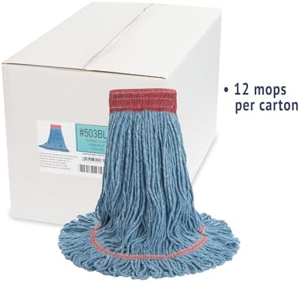 Boardwalk BWK503BLEA 5 in Wet Mop Head - Large Blue