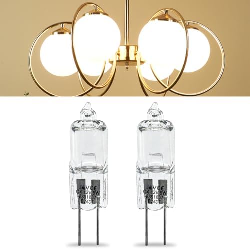 MOTOQUEEN 2 Pcs T4 Halogen Light Bulbs 5W 12V G4 Bi-Pin Base